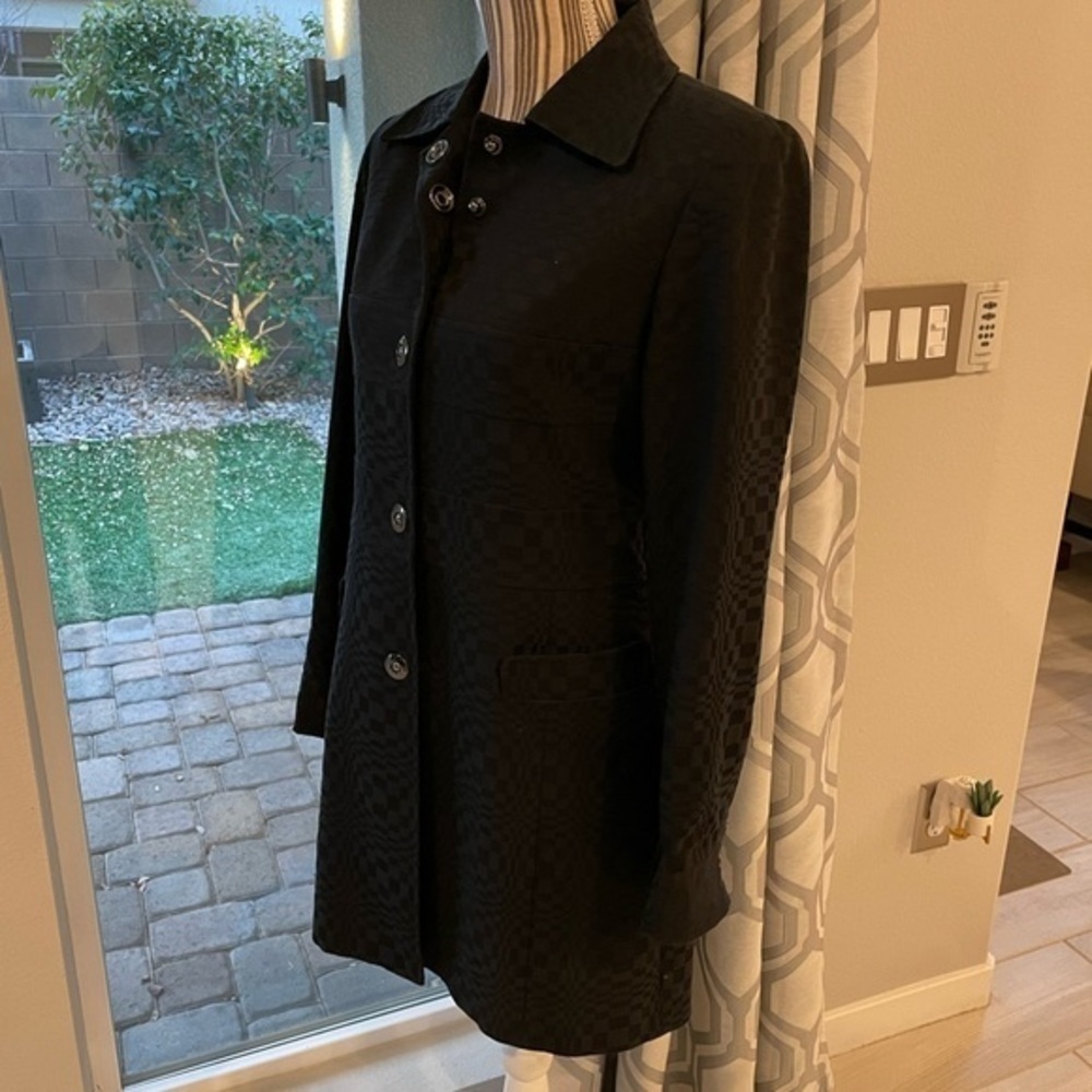 Etcetera Long Button Down Patterned Blazer - image 3